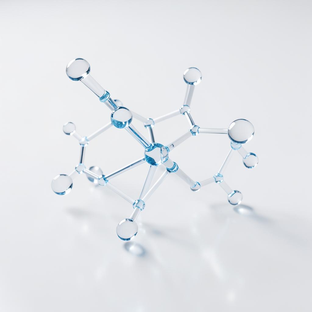 Render abstracto de nodos de cristal conectados